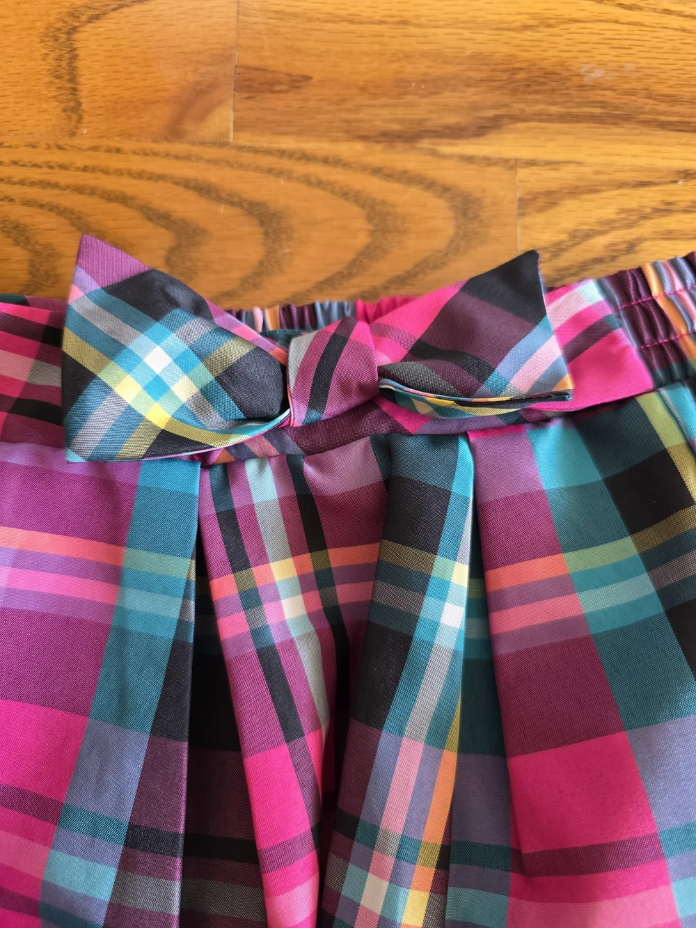 healthtex Pink and Blue Plaid Bubble Skirt